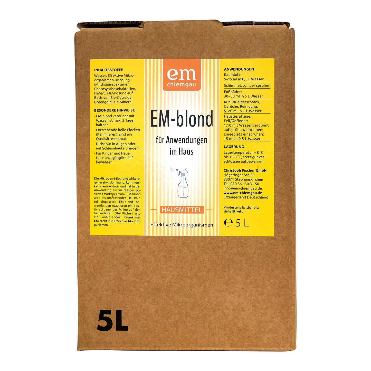 EM Blond 5Liter Bag in Box